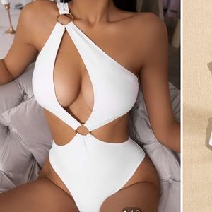 White one piece swimsuit